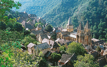 Abbey in France, France, monastery, abbey, village HD wallpaper