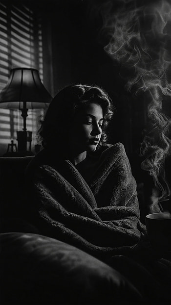 Midnight Blanket: Cozy , Woman, Portrait, Steam HD phone wallpaper