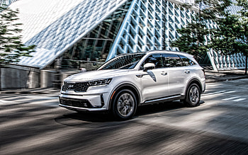 2022, Kia Sorento, PHEV, , front view, exterior, electric Sorento, USA version, new white Sorento, Kia HD wallpaper