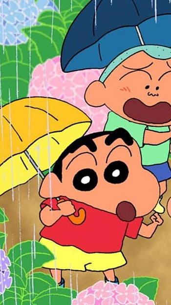 Shinchan And Doraemon, Rainy Season HD phone wallpaper