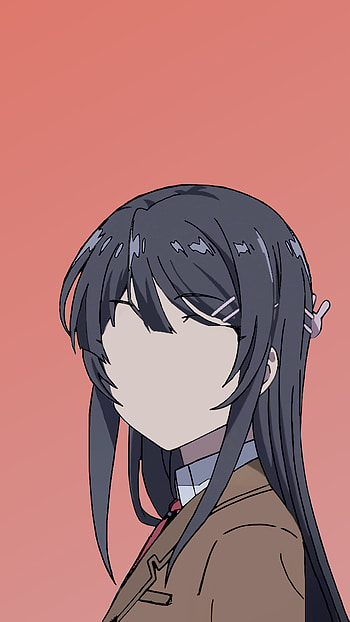 minimalist, Mai Sakurajima, Rascal Does Not Dream of Bunny Girl Senpai, Anime, minimalist anime HD phone wallpaper
