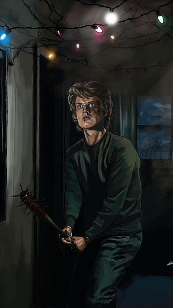 Steve Harrington, Dark Theme, Scary HD phone wallpaper