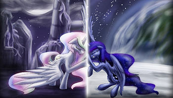 nights alone, my little pony, mlp, Luna, nights-alone HD wallpaper