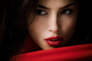 Red Lips Girl , lips, women, girls HD wallpaper