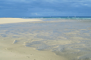 Fuerteventura, blue, sunshine, horizon, sand, graphy, beaches, summer, shore, nature, sky, water, sun, ocean HD wallpaper