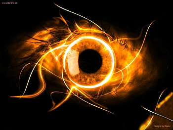 Fireeye, mystic, eye, fire, burning HD wallpaper