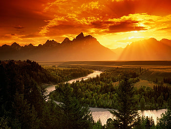 Landscape, Nature, Sunset, Mountains HD wallpaper