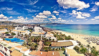 Playa d'en Bossa, Ibiza HD wallpaper
