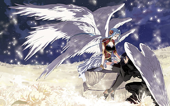 Angel's In Love, light, man, beautiful, angels, woman HD wallpaper