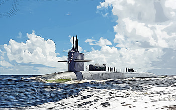 USS Georgia, , vector art, SSGN-729, submarines, United States Navy, US army, abstract ships, battleship, US Navy, Ohio-class, USS Georgia SSGN-729 HD wallpaper