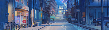 Anime Street Dual Screen - Day & Night Versions, Architecture Dual Monitor HD wallpaper