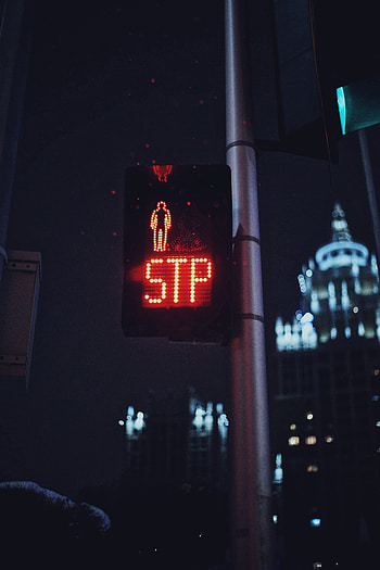 Night, City, Miscellanea, Miscellaneous, Symbol, Traffic Light HD phone wallpaper