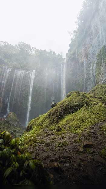 Nature, Waterfall, Loneliness, Appeasement, Pacification HD phone wallpaper