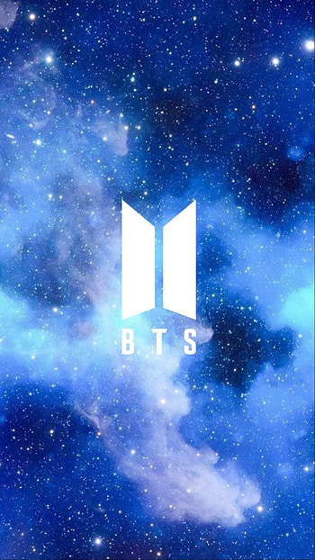 Bts Logo, Blue Galaxy, blue, galaxy, bts, logo HD phone wallpaper