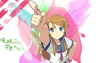 Kirino, pink, white, uniform, angry HD wallpaper