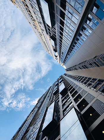 Cities, Sky, Clouds, Building, Bottom View HD phone wallpaper
