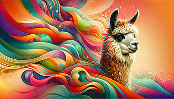 Vibrant Alpaca Art, alpaca, llama, colorful, Abstract, artistic HD wallpaper