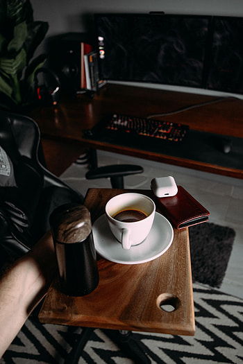 Coffee, Miscellanea, Miscellaneous, Cup, Table, Thermos, Mug, Workplace HD phone wallpaper