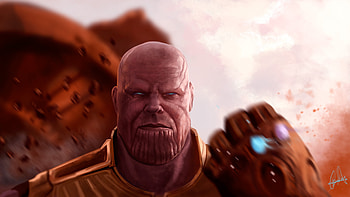 Thanos Infinity Gauntlet , thanos, supervillain, marvel, deviantart, artist, artwork, digital-art, deviantart HD wallpaper