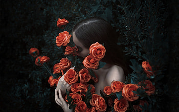 ღ, Roses, Hands, Shoulder, Mood HD wallpaper