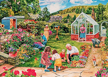 countrylife, garden, flowers, childhood, country HD wallpaper