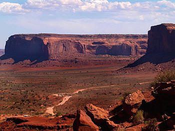 Through The Open Plane, road, sky, canyon, rock HD wallpaper