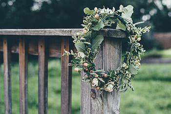 Flowers, Miscellanea, Miscellaneous, Fence, Wreath HD wallpaper
