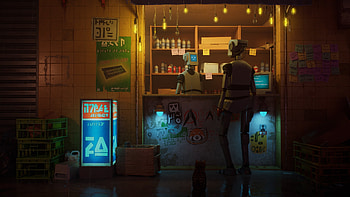 Stray game, Liam Wong fanart, Unreal Engine 5, Visual masterpiece HD wallpaper