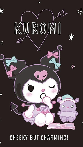 Kuromi, Aesthetic, Black Background HD phone wallpaper