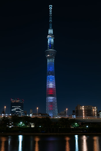 Cities, Night, Architecture, City, Building, Backlight, Illumination, Tower HD phone wallpaper