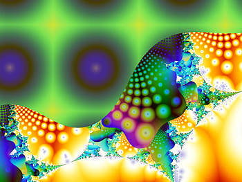 Fractal Mountains, colorful, rainbow, light, curves HD wallpaper