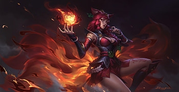 Fantasy girl, fantasy, red, dylan deng, sorceress, girl, dark HD wallpaper
