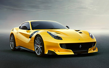 2016 Ferrari F12TDTF, ferrari, cars, yellow HD wallpaper