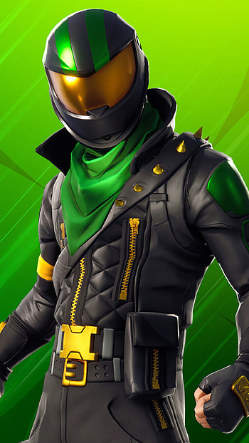 Verdant Vanguard | Green Rider | Helmeted Shadow - Fortnite, video game, Fortnite HD phone wallpaper
