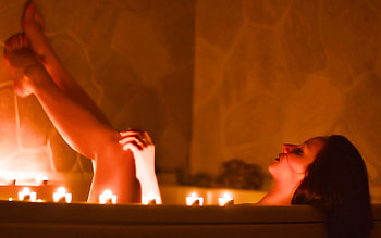 Bath, sexy, girl, model HD wallpaper