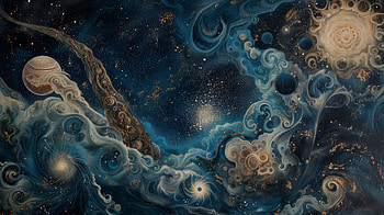 Blue Cosmic Waves Artistic, artistic, blue, space, universe HD wallpaper