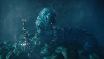 Blue Caterpillar, Alice in Wonderland, , Background HD wallpaper