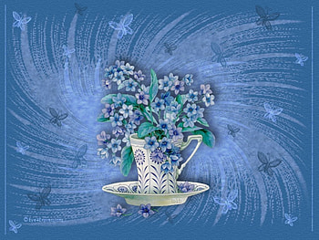 Blue flowers, blue, flowers HD wallpaper