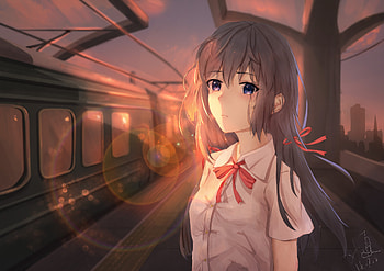 Anime Ore Gairu Snafu, anime-girl, anime HD wallpaper