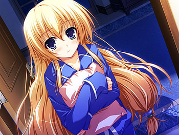 anime blue, other, girls, , anime HD wallpaper