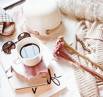 Flowers, Coffee, Miscellanea, Miscellaneous, Book, Spectacles, Glasses, Hat HD wallpaper