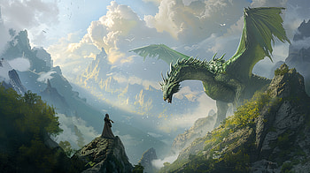 Epic Fantasy Adventure: Dragon's Realm - Ultra, fantasy, fantasy adventure, dragon, landscape, mountain, fantasy landscape HD wallpaper
