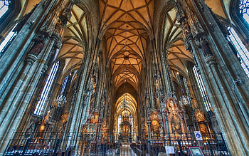 Cathedral in Vienna, Austria, inside, Vienna, Austria, Gothic, church, cathedral HD wallpaper