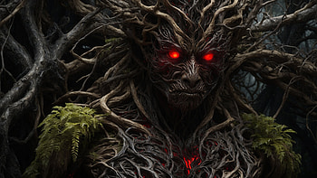 Tree Monster, tree, monster, flower, scary, forest HD wallpaper