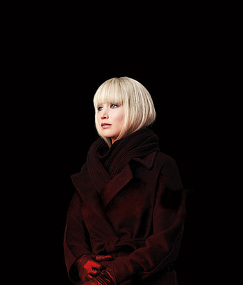 Red sparrow, blonde, Jennifer Lawrence, movie, dark, poster HD phone wallpaper