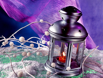 Purple christmas lantern, purple, white, lantern, light HD wallpaper
