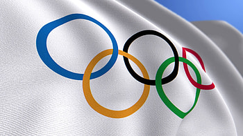 Waving flag animation, Olympics background, Loop effect, Vector illustration HD wallpaper