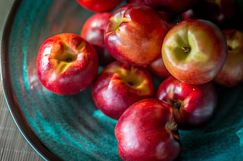 Fruits, Food, Plate, Nectarines HD wallpaper