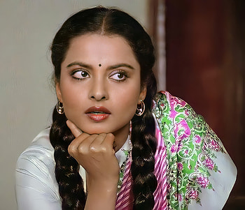 Rekha, nose, lip, Bollywood HD wallpaper