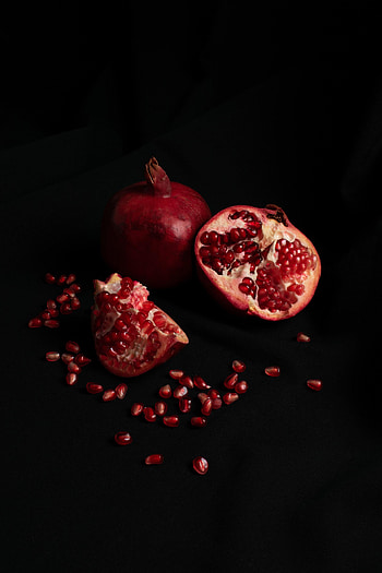 Food, Dark, Fruit, Garnet, Pomegranate HD phone wallpaper